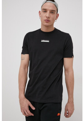 Ellesse Памучна тениска в черно с апликация - Pepit.bg