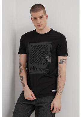 Ellesse Памучна тениска в черно с принт - Pepit.bg