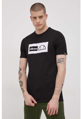 Ellesse Памучна тениска в сиво с апликация - Pepit.bg
