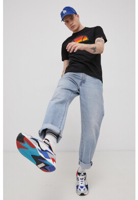Ellesse Памучна тениска в черно с принт - Pepit.bg