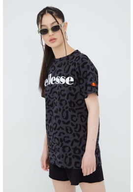 Ellesse Памучна тениска в зелено с принт - Pepit.bg