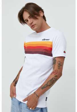 Ellesse Памучна тениска в бяло с принт - Pepit.bg