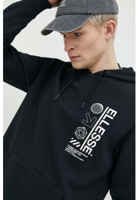Ellesse Суичър в черно с качулка с принт - Pepit.bg