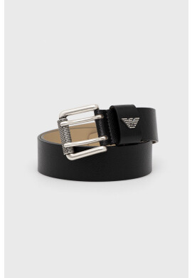 Emporio Armani Кожен колан мъжки в черно - Pepit.bg