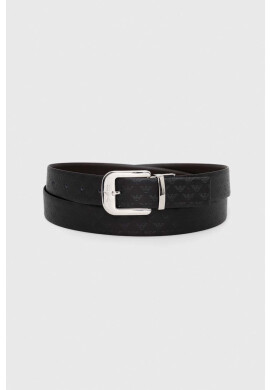 Emporio Armani Кожен колан мъжки в черно - Pepit.bg