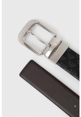 Emporio Armani Кожен колан мъжки в черно - Pepit.bg
