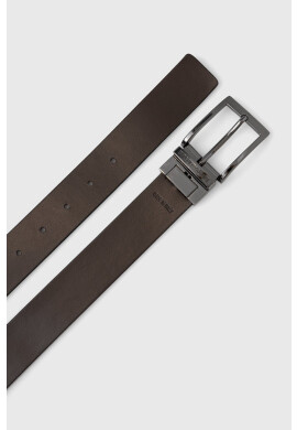 Emporio Armani Кожен колан с две лица мъжки в черно - Pepit.bg
