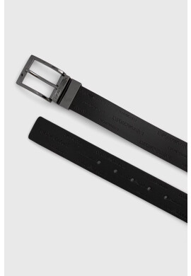 Emporio Armani Кожен колан с две лица мъжки в черно - Pepit.bg