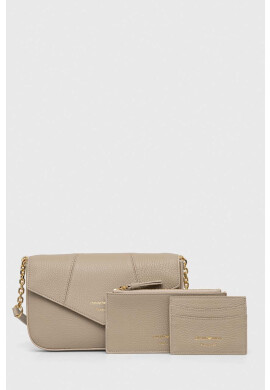 Emporio Armani Кожена чанта в бежово - Pepit.bg