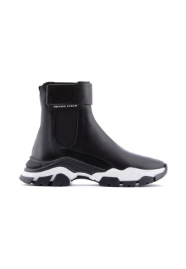 Emporio Armani Кожени маратонки в черно - Pepit.bg