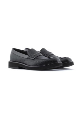 Emporio Armani Кожени мокасини в черно - Pepit.bg