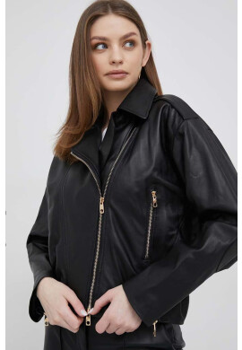 Emporio Armani Кожено яке в черно с преходна изолация - Pepit.bg