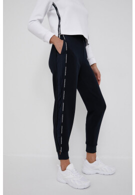 Emporio Armani Панталон в тъмносиньо с кройка тип jogger с висока талия - Pepit.bg