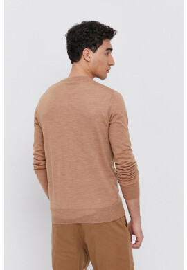 Emporio Armani Пуловер мъжки в бежово от лека материя - Pepit.bg