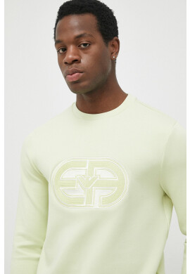 Emporio Armani Суичър в зелено с апликация - Pepit.bg