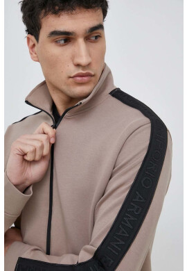 Emporio Armani Суичър в тъмносиньо с принт - Pepit.bg
