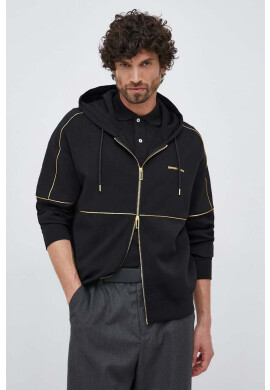 Emporio Armani Суичър в черно с качулка с апликация - Pepit.bg