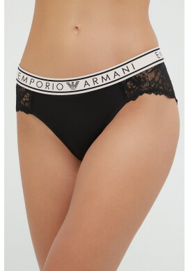 Emporio Armani Underwear Бикини в черно от полупрозрачна материя - Pepit.bg