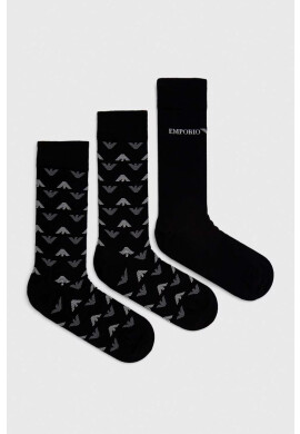 Emporio Armani Underwear Чорапи (3 броя) в черно - Pepit.bg