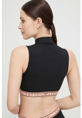Emporio Armani Underwear Топ дамски в черно с ниско поло - Pepit.bg