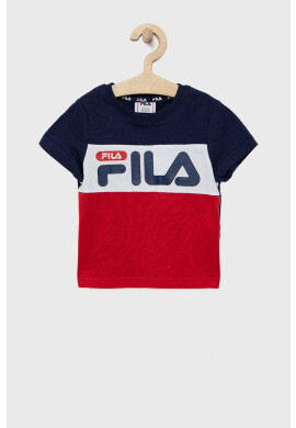 Fila Детска памучна тениска в тъмносиньо - Pepit.bg