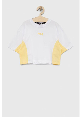 Fila Детска памучна тениска в бяло - Pepit.bg