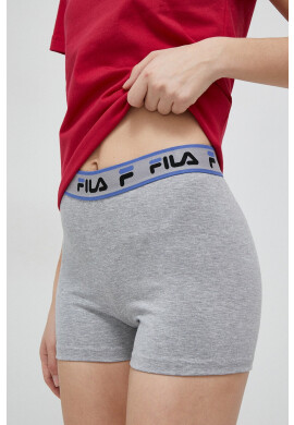 Fila Къс панталон x Hailey Bieber в сив меланж с висока талия - Pepit.bg