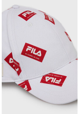 Fila Памучна шапка в бяло с десен - Pepit.bg