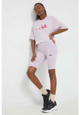 Fila Памучна тениска в лилаво - Pepit.bg