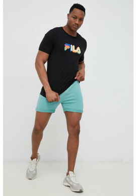 Fila Памучна тениска в черно с десен - Pepit.bg