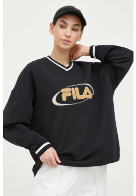 Fila Суичър x Hailey Bieber в черно с апликация - Pepit.bg