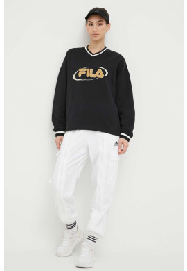 Fila Суичър x Hailey Bieber в черно с апликация - Pepit.bg