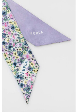 Furla Копринено шалче в лилаво с десен - Pepit.bg
