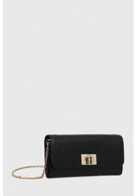 Furla Кожен клъч 1927 в черно - Pepit.bg
