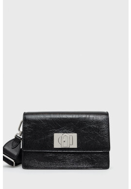 Furla Кожена чанта в черно - Pepit.bg