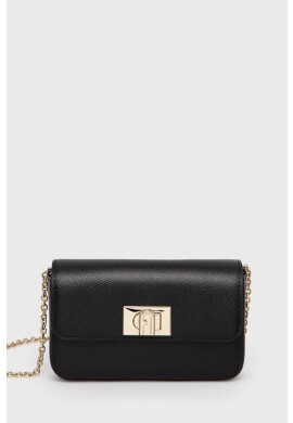 Furla Кожена чанта в черно - Pepit.bg