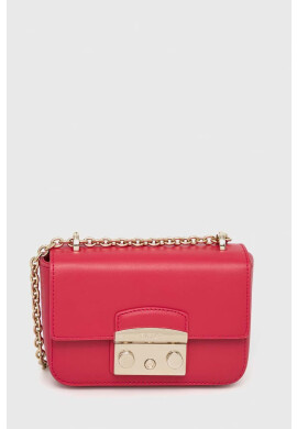 Furla Кожена чанта в розово - Pepit.bg