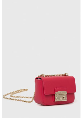 Furla Кожена чанта в розово - Pepit.bg