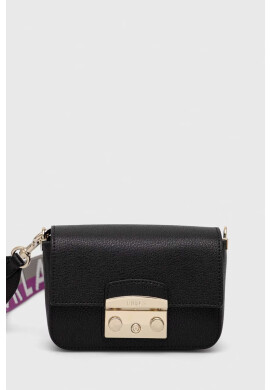 Furla Кожена чанта в черно - Pepit.bg