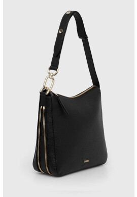 Furla Кожена чанта в черно - Pepit.bg