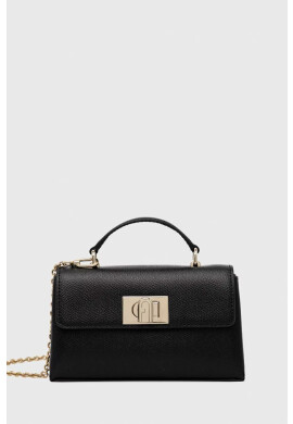 Furla Кожена чанта в черно - Pepit.bg