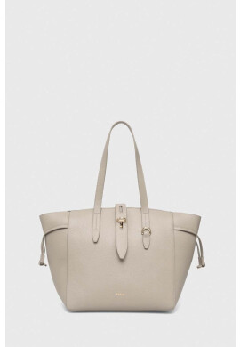 Furla Кожена чанта в сиво - Pepit.bg