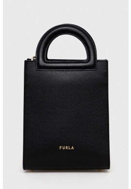 Furla Кожена чанта Dara в черно - Pepit.bg