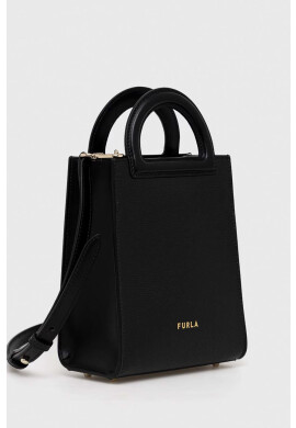 Furla Кожена чанта Dara в черно - Pepit.bg