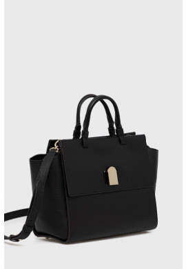 Furla Кожена чанта Emma в черно - Pepit.bg