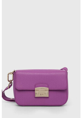 Furla Кожена чанта Metropolis в лилаво - Pepit.bg