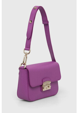 Furla Кожена чанта Metropolis в лилаво - Pepit.bg
