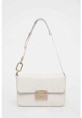 Furla Кожена чанта Metropolis в бяло - Pepit.bg