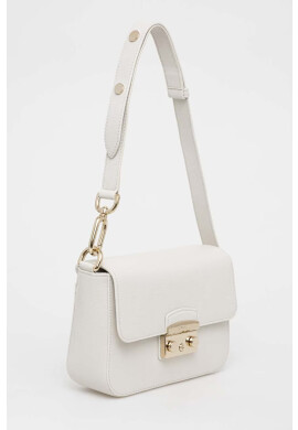 Furla Кожена чанта Metropolis в бяло - Pepit.bg