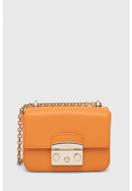 Furla Кожена чанта Metropolis в черно - Pepit.bg